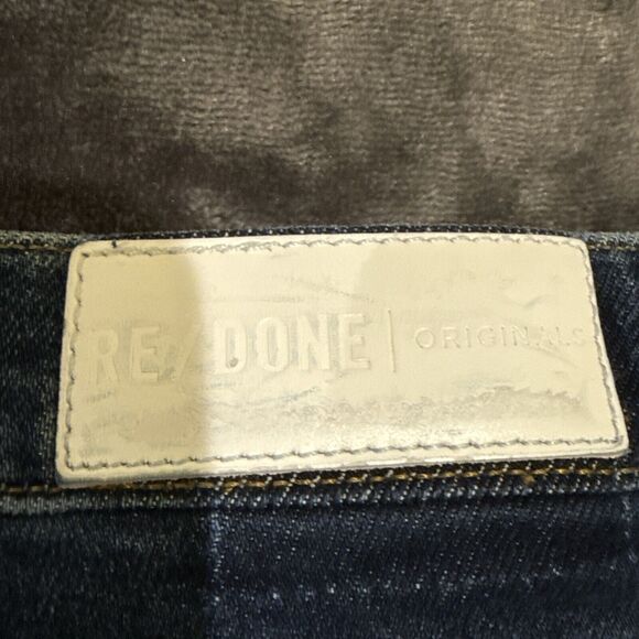Re/Done Comfort Stretch High Rise Ankle Crop Jeans In Mid 70s. Size 30. - Picture 10 of 11
